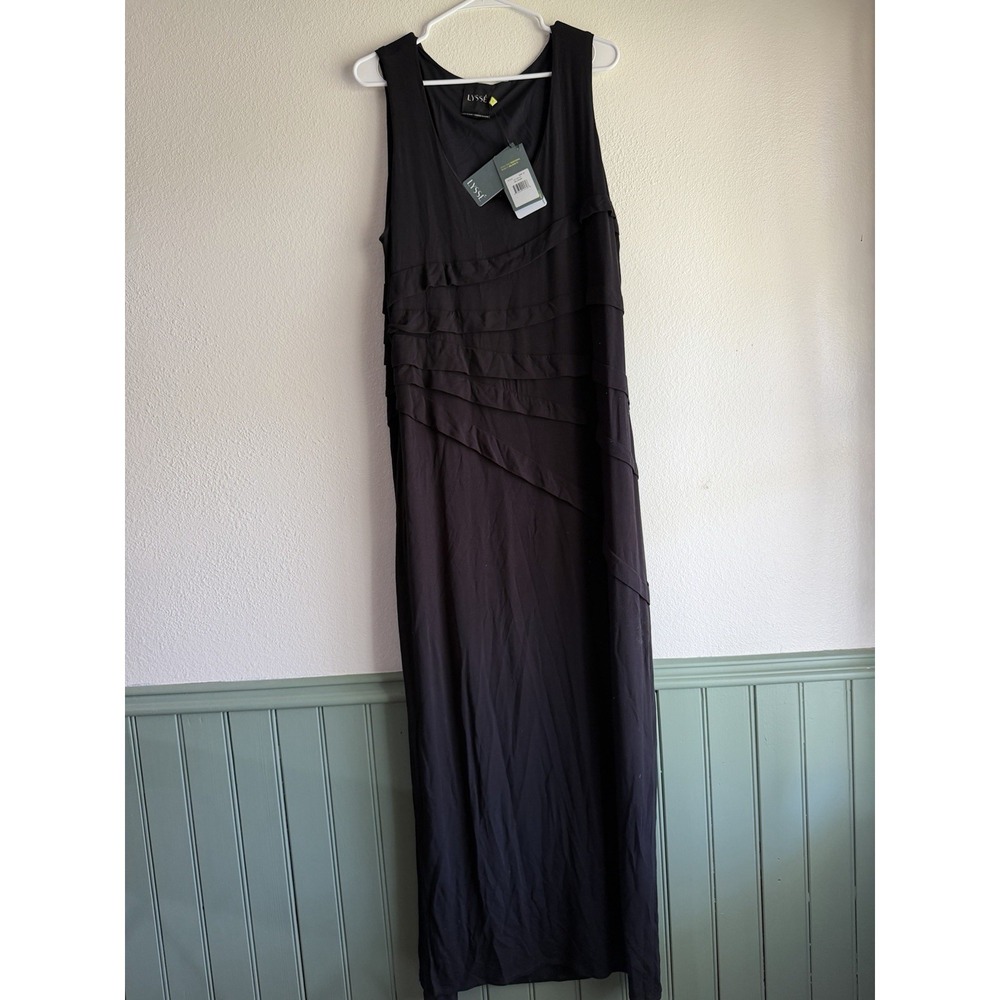 Lysse Modal Ruffle Layered‎ Maxi Dress Black X-Large